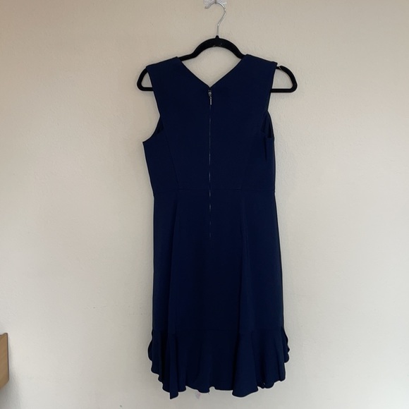 {Rebecca Taylor} V-Neck Suit Dress• Santorini Blue - Picture 5 of 5